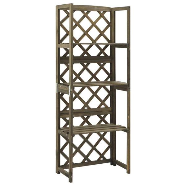 Trellis Gray Solid fir wood 21.7x11.8x55.1 in Shelving Trellis A949-316410