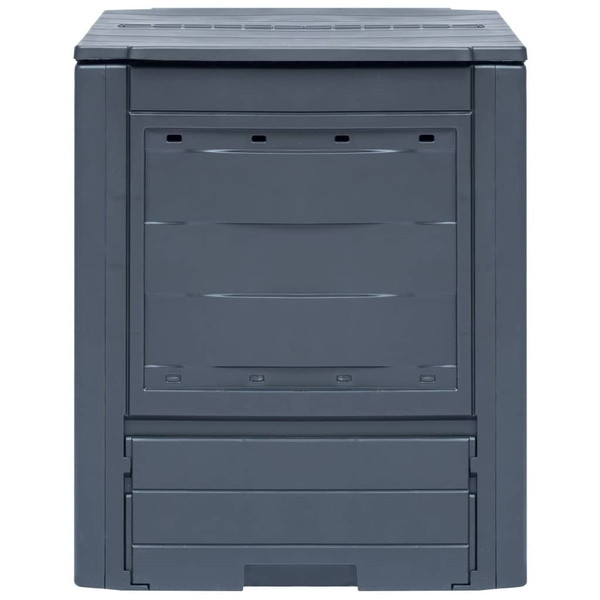 Garden Composter Gray Plastic 23.6 x 23.6 x 28.7 in A949-278920