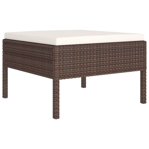 Garden Lounge Set Brown, Cream White A949-3094383