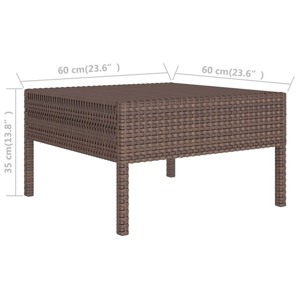 Garden Lounge Set Brown, Cream White A949-3094383