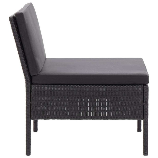 Garden Lounge Set Black PE Rattan Large Modular A949-48957