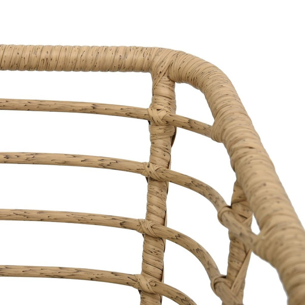 Garden Chair Set of 2 Oak PE rattan Medium Ergonomic A949-48576