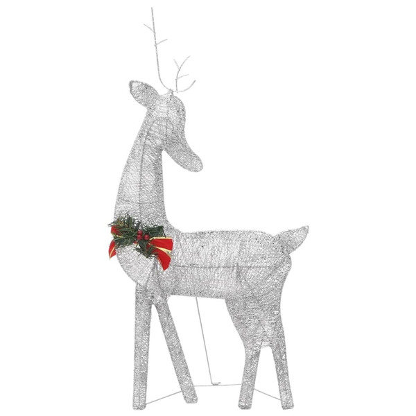 Christmas Reindeer Family Set of 3 Silver Fabric Large A949-342677