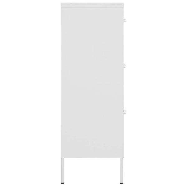 Drawer Cabinet White Steel Medium Fully Extendable A949-336152