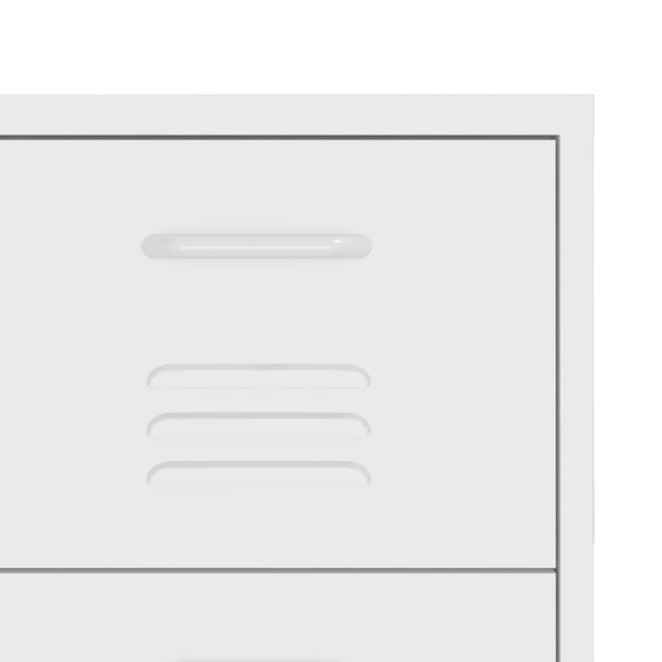 Drawer Cabinet White Steel Medium Fully Extendable A949-336152