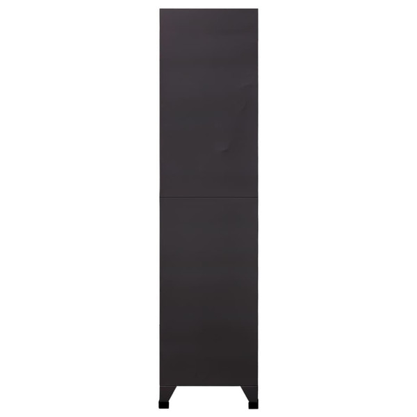 Locker Cabinet Anthracite and Red Steel Large Locker Cabinet A949-339817