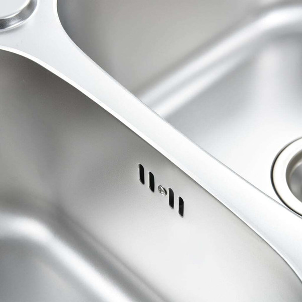 Kitchen Sink Double Basin with Strainer Stainless Steel A949-145074