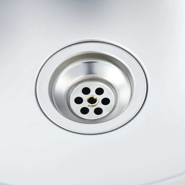 Kitchen Sink Double Basin with Strainer Stainless Steel A949-145074