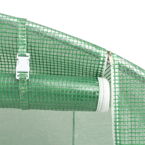 Greenhouse Green Polyethylene mesh fabric and galvanized steel A949-45535