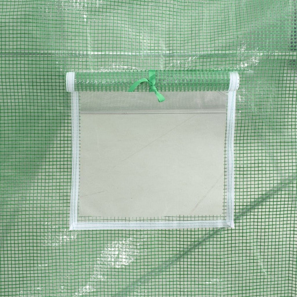 Greenhouse Green Polyethylene mesh fabric and galvanized steel A949-45535