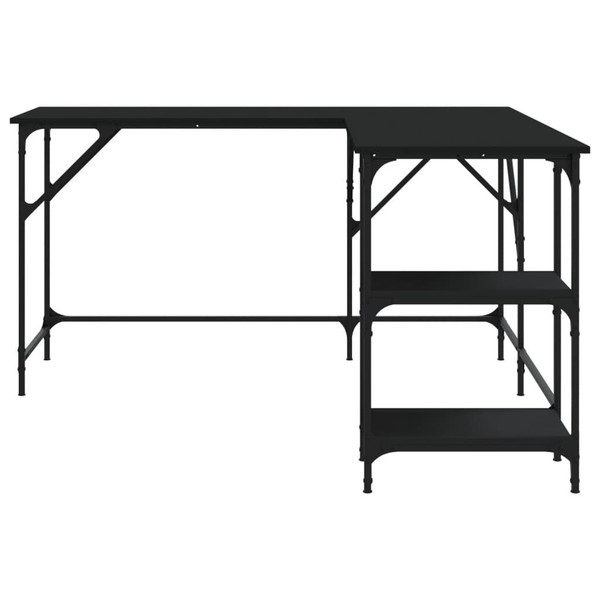 Desk Black Engineered wood, Metal Large Adjustable Feet A949-837587