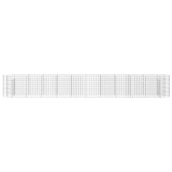 Gabion Raised Bed Silver Galvanized Iron 157.5 x 19.7 x 19.7 in A949-152028