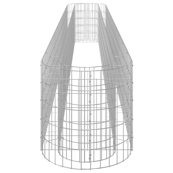 Gabion Raised Bed Silver Galvanized Iron 157.5 x 19.7 x 19.7 in A949-152028
