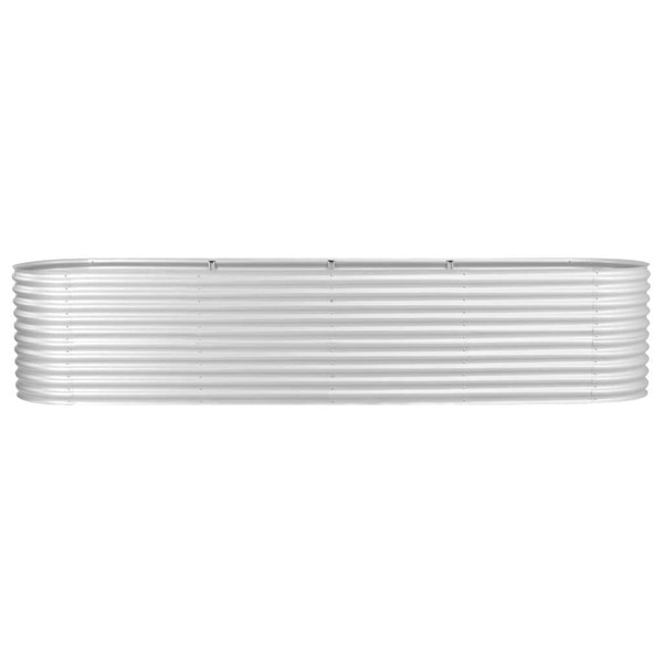Garden Raised Bed Silver Galvanized Steel Large Tough A949-45511