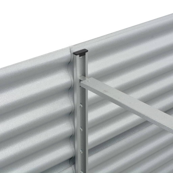 Garden Raised Bed Silver Galvanized Steel Large Tough A949-45511