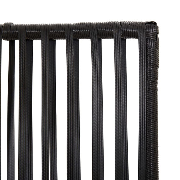 Room Divider 6 Panels Black Poly Rattan A949-365400