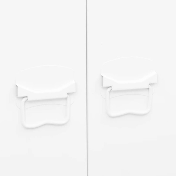 Wardrobe White Metal 35.4 x 19.7 x 70.9 in Wardrobe Rectangular A949-339614