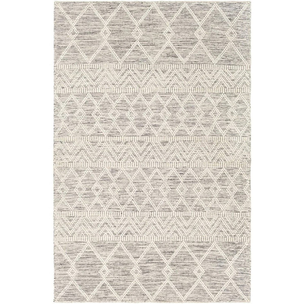 3-ft. x 5-ft. Hand Woven Wool Blend Grey Beige Ivory Persian Style Area Rug Q280-THXFBWR569175436