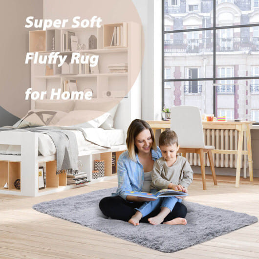 4x6 Feet Modern Soft Shag Rug with Non-slip Grip Dots B593-HU10319