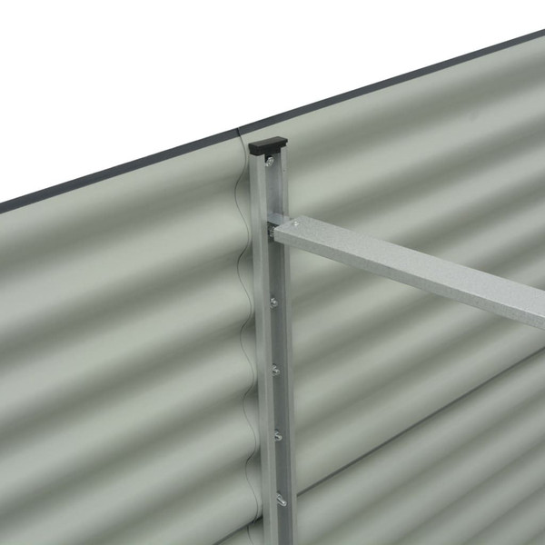 Garden Raised Bed Grey Galvanized Steel 157.5 x 31.5 x 31.9 in A949-45521