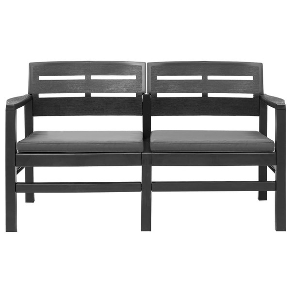 Patio Bench Anthracite Plastic Standard Durable A949-45623