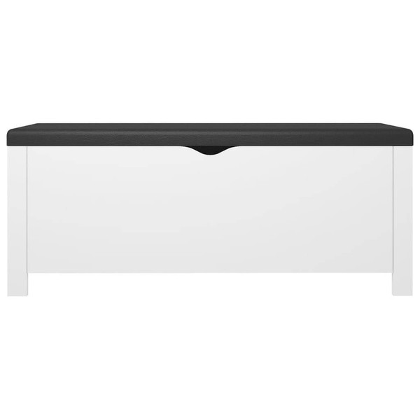 Storage Box White Engineered wood, Faux leather A949-3279326