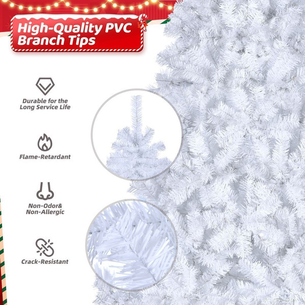 7ft 1346 Branches Automatic Tree Structure PVC Material 500 Lights Cool Color 8 Modes Christmas Tre T575-S0671348373