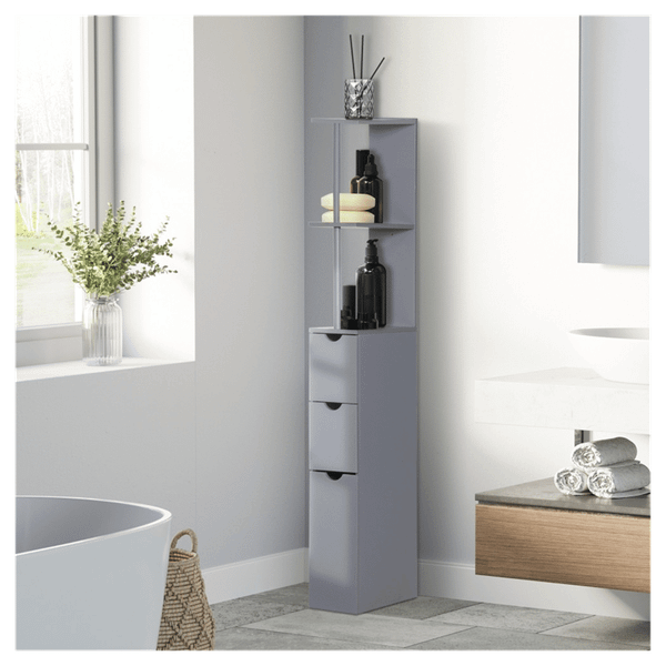 Bathroom Storage Cabinet-Grey T575-S0671386208