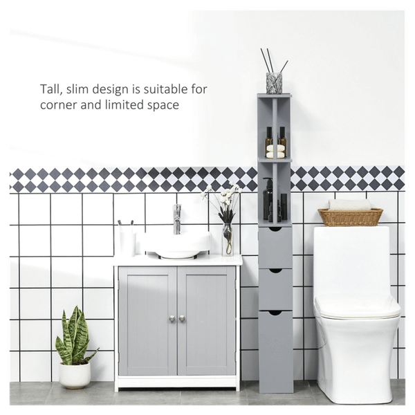 Bathroom Storage Cabinet-Grey T575-S0671386208