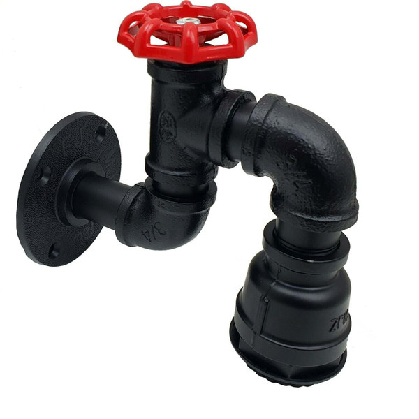 Industrial Rustic Steampunk Metal Black Water pipe Ceiling Wall Light Sconce~1586 T575-V0671388242