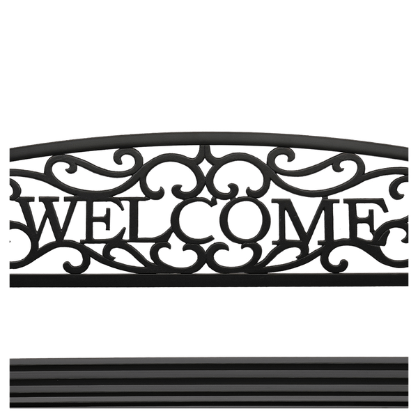 50" Outdoor Welcome Backrest Cast Iron&PVC Bench T575-S0671347944