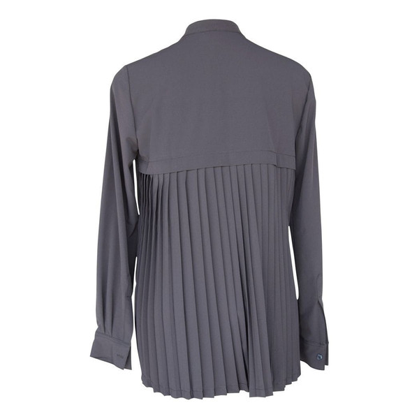 Stylish Pleated Blouse in Black T575-V0671384107