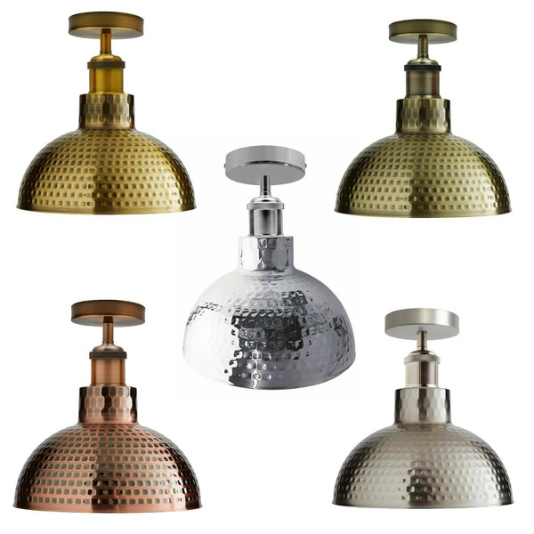 Flush Mount Ceiling Light With Metal Shade ~1560 T575-S0671386676