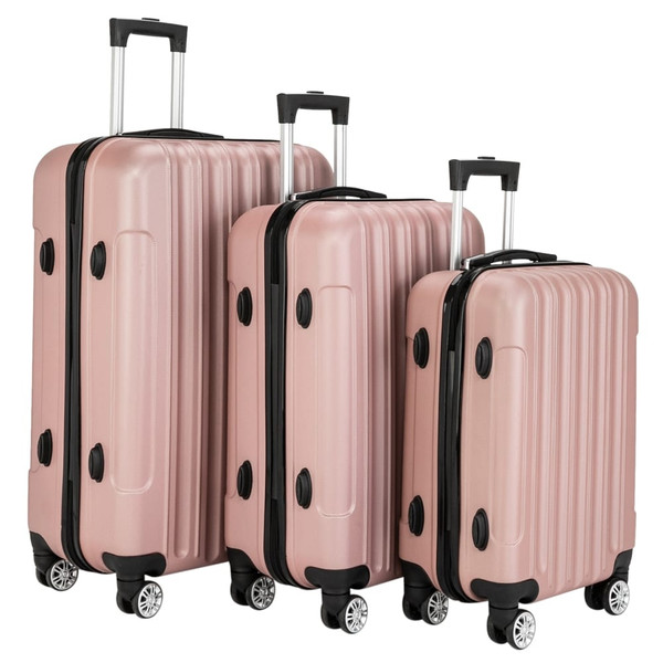 3-in-1 Multifunctional Large Capacity Traveling Storage Suitcase Luggage Set Rose Gold T575-S0671371664