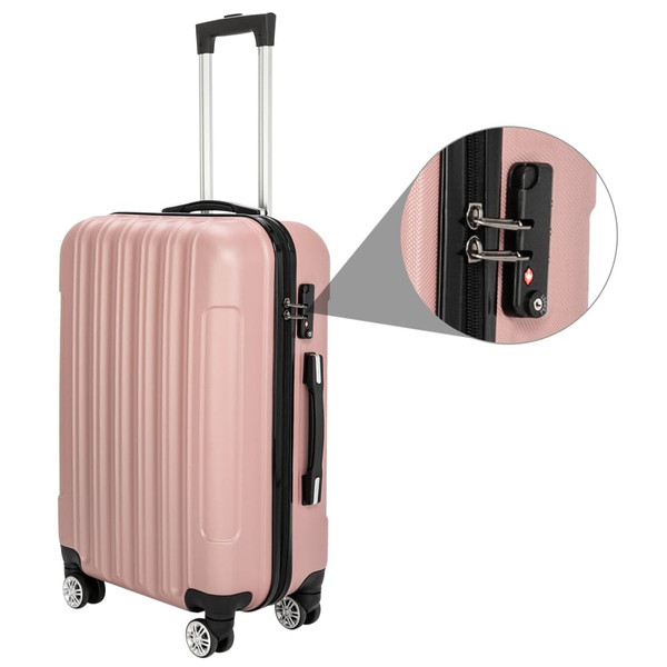 3-in-1 Multifunctional Large Capacity Traveling Storage Suitcase Luggage Set Rose Gold T575-S0671371664