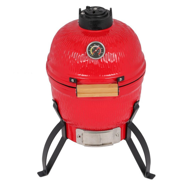 13in Round Ceramic Charcoal Grill Orange T575-S0671296495