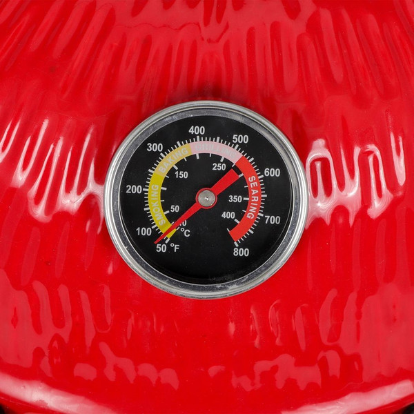 13in Round Ceramic Charcoal Grill Orange T575-S0671296495
