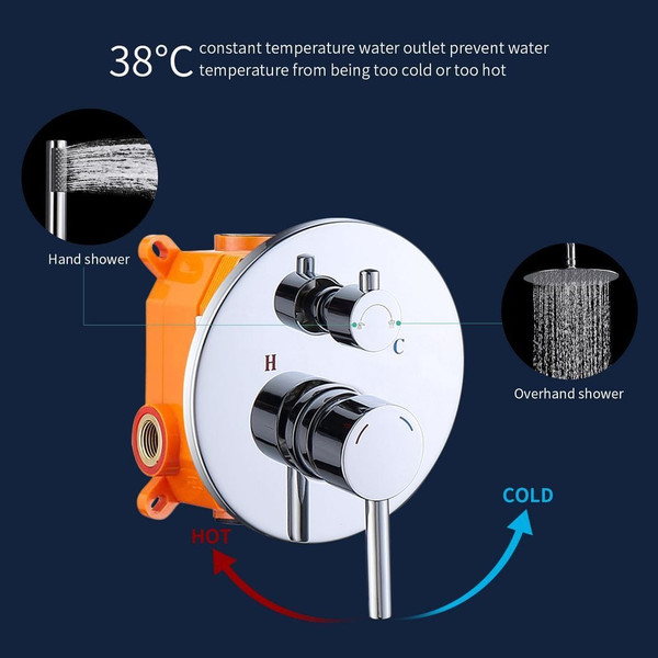 Shower System Shower Faucet Combo Set Wall Mounted with 10" Rainfall Shower Head and handheld showe T575-S0671290634