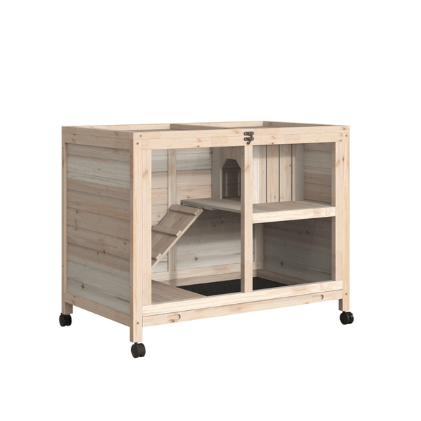 Pet cage /Wood Rabbit Hutch-Natural T575-S0671387692