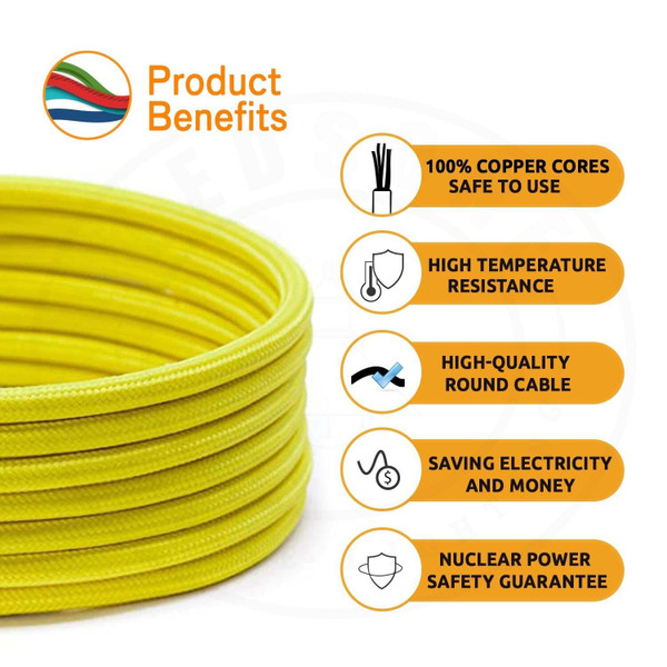 3Feet / 16Feet / 32 feet Vintage 2core Electric round cable covered with coloured ~1630 T575-S0671386588