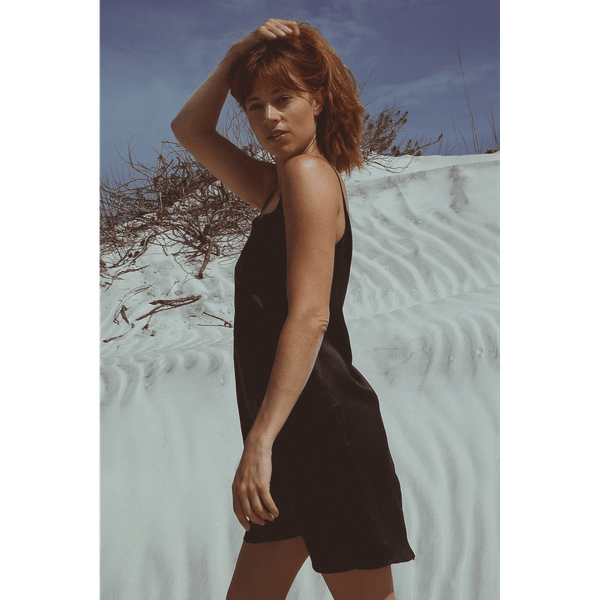 Vela Silk Dress - Jet Black T575-S0671369268
