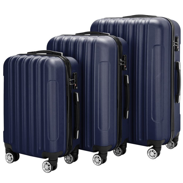 3-in-1 Multifunctional Large Capacity Traveling Storage Suitcase Luggage Set Navy Blue T575-S0671381010