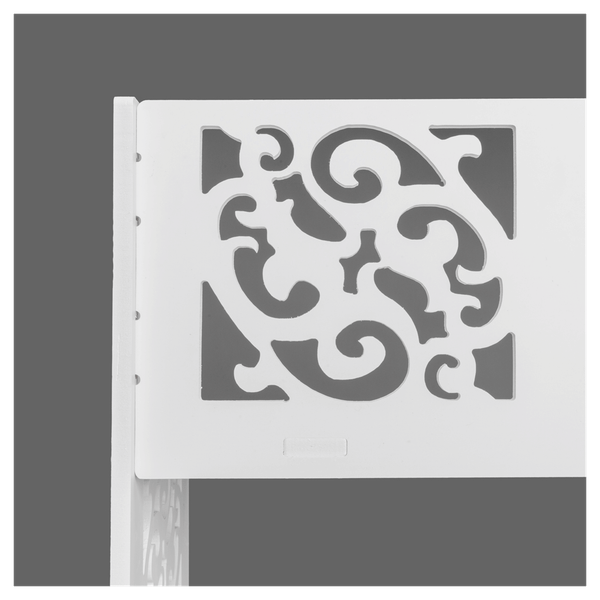 Wood-plastic Board Six Tiers Carved Shoe Rack White A T575-S0671291515
