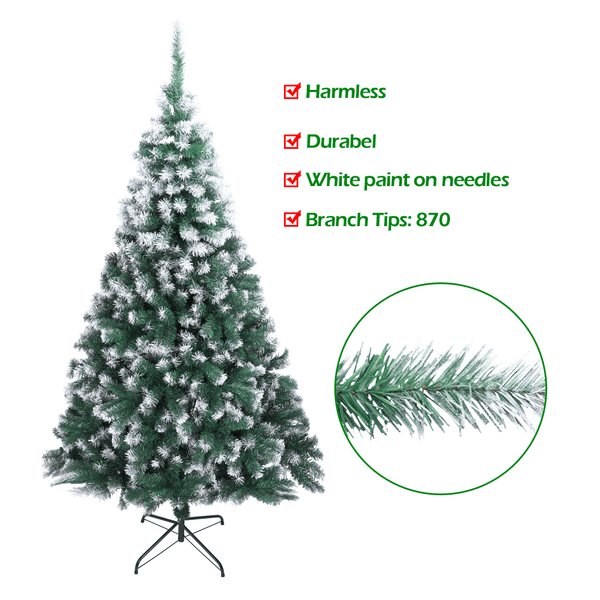 7FT Spray White PVC Christmas Tree 870 Branches T575-S0671284134