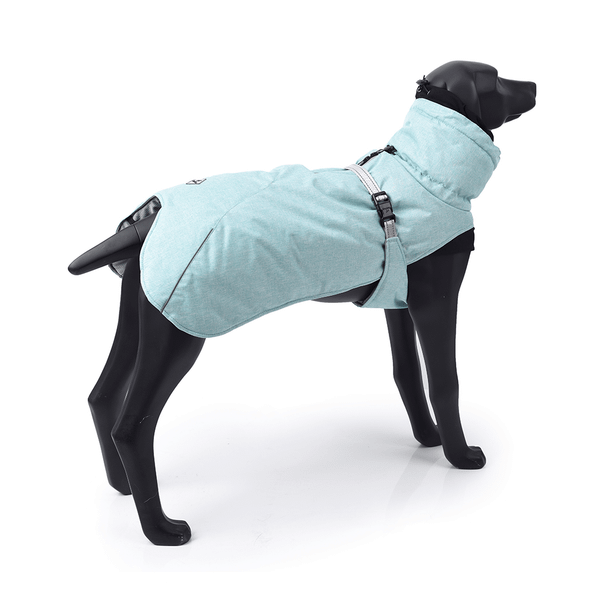 New Style Dog Winter Jacket with Waterproof Warm Polyester Filling Fabric--(Blue,size L) T575-S0671281071