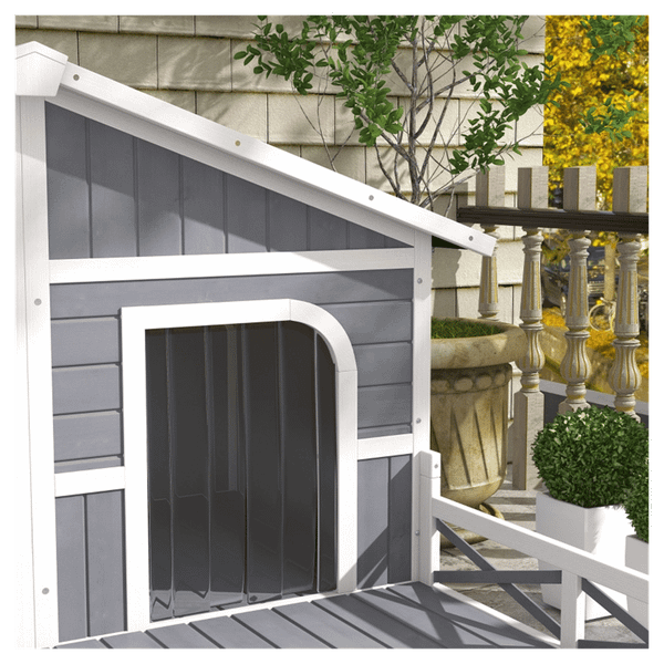 Dog House- Gray, White T575-S0671365254