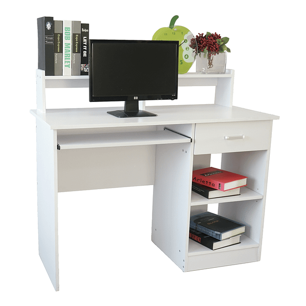 General Style Modern E1 15MM Chipboard Computer Desk White T575-S0671282587