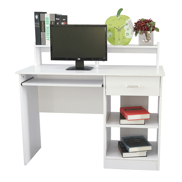 General Style Modern E1 15MM Chipboard Computer Desk White T575-S0671282587