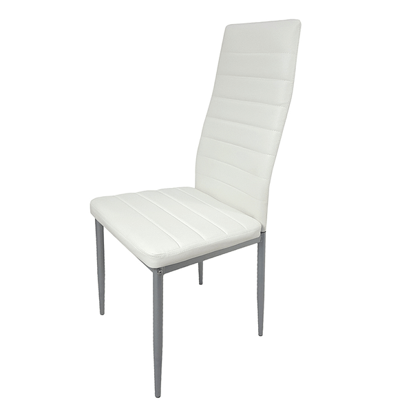 4pcs backrest cushion horizontal sewing decoration PU leather dining chair round tube white cushion T575-S0671295930
