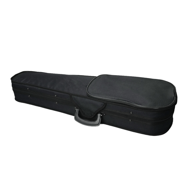 Durable Cloth Fluff Triangle Shape Case with Beige Lining for 4/4 Violin Black T575-S0671291488